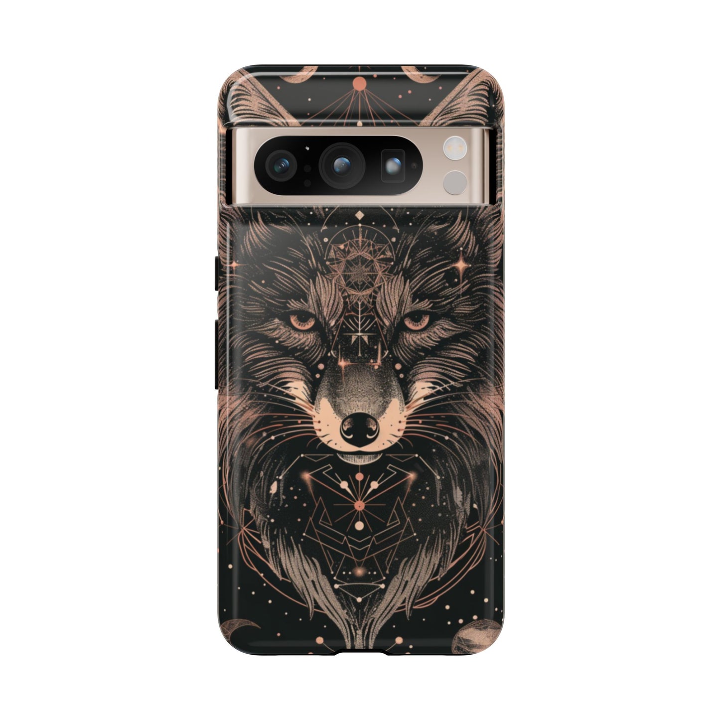 Wolf Phone Case, Tough Cases for Animal Lovers, Unique Gift, Boho Style, Nature Phone Cover, Galaxy Design, Therian
