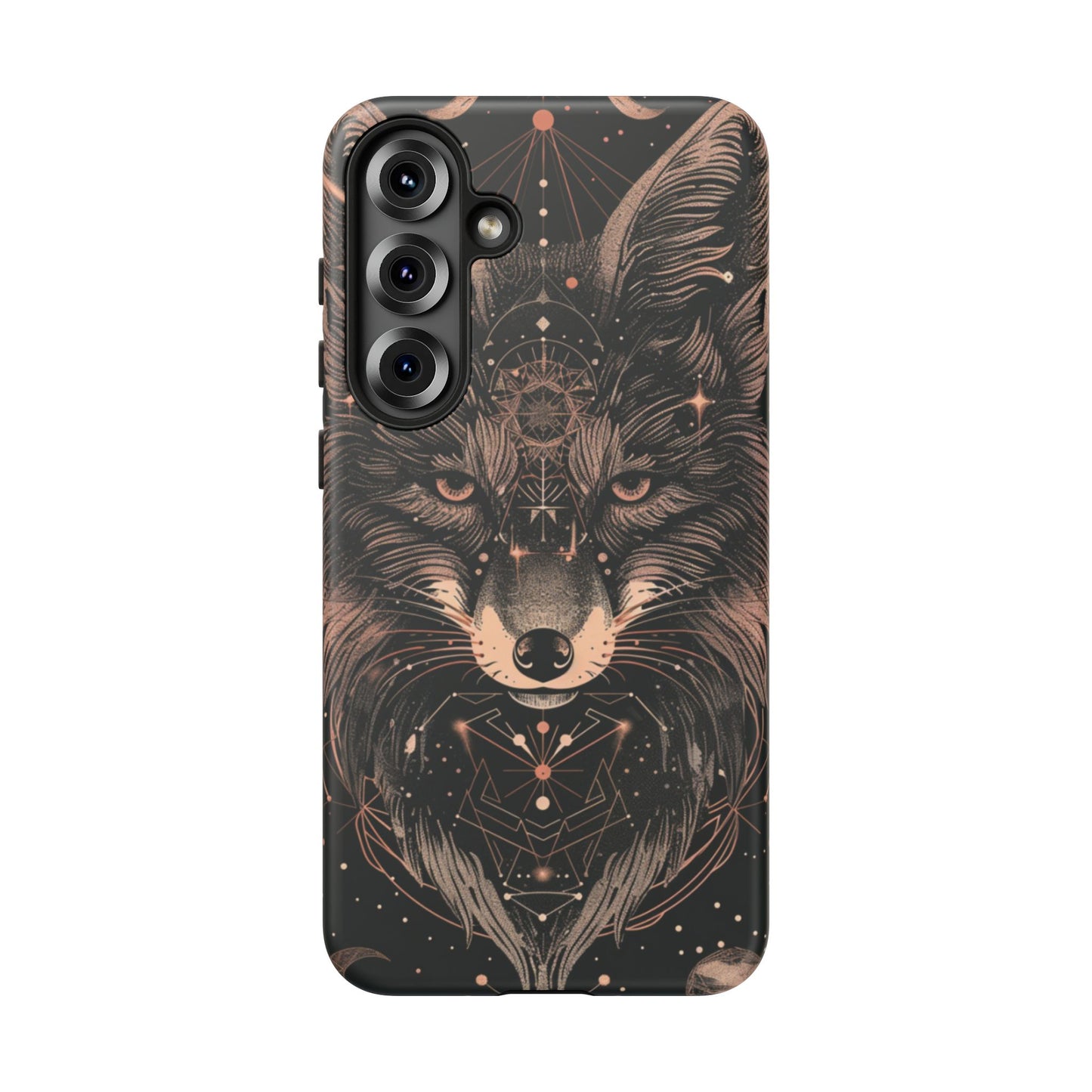 Wolf Phone Case, Tough Cases for Animal Lovers, Unique Gift, Boho Style, Nature Phone Cover, Galaxy Design, Therian