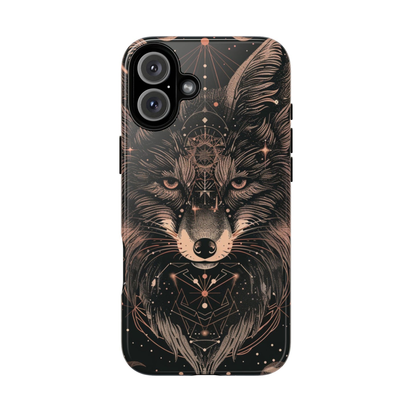 Wolf Phone Case, Tough Cases for Animal Lovers, Unique Gift, Boho Style, Nature Phone Cover, Galaxy Design, Therian