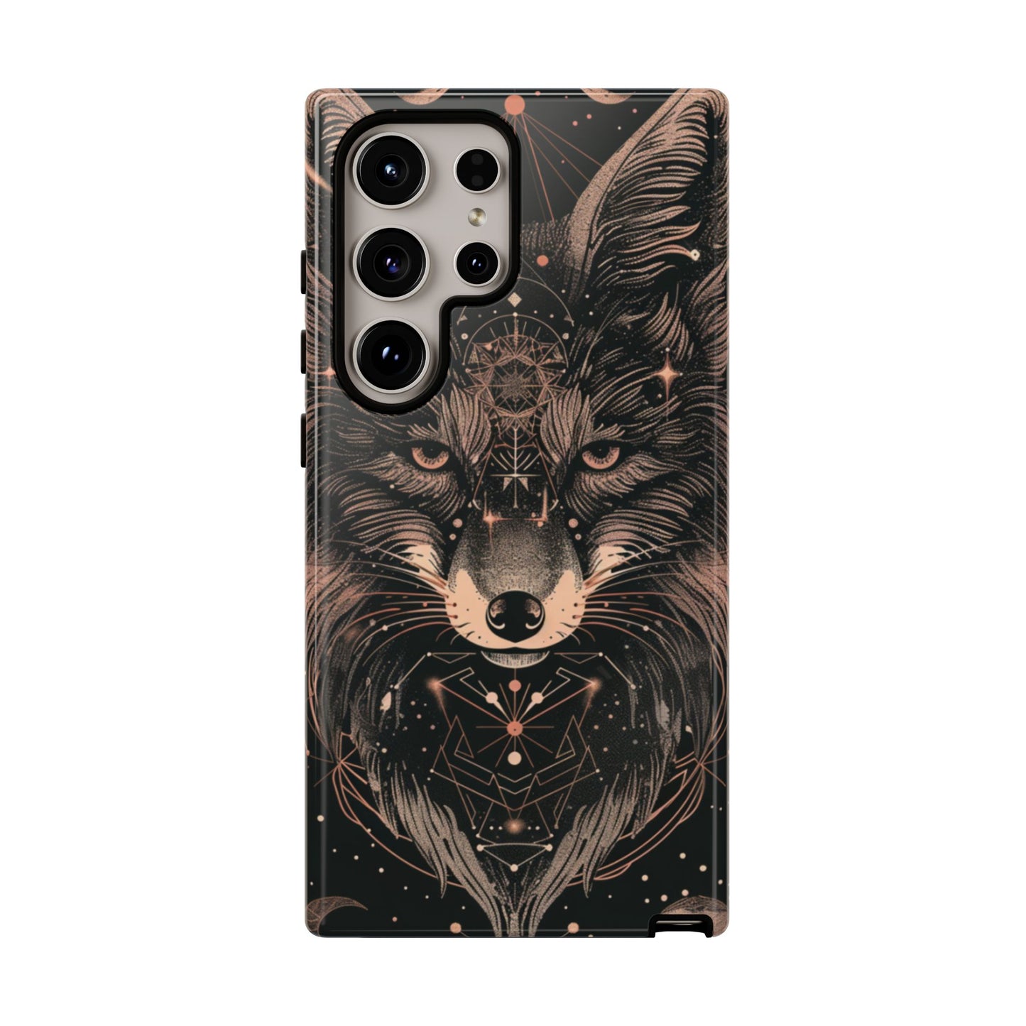 Wolf Phone Case, Tough Cases for Animal Lovers, Unique Gift, Boho Style, Nature Phone Cover, Galaxy Design, Therian