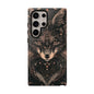 Wolf Phone Case, Tough Cases for Animal Lovers, Unique Gift, Boho Style, Nature Phone Cover, Galaxy Design, Therian