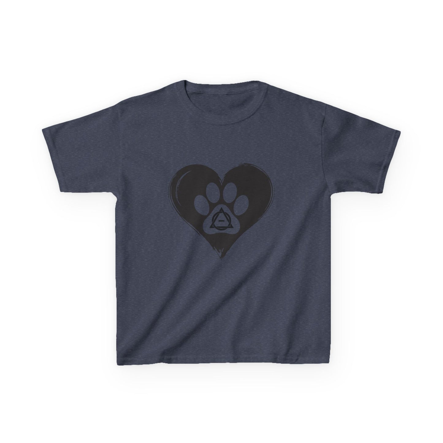 Therian Gear, Kids Tee, Therian Delta Symbol Paw Print Heart Design - Children's T-Shirt, Kid's Shirt, Youth Top, Cute Tee