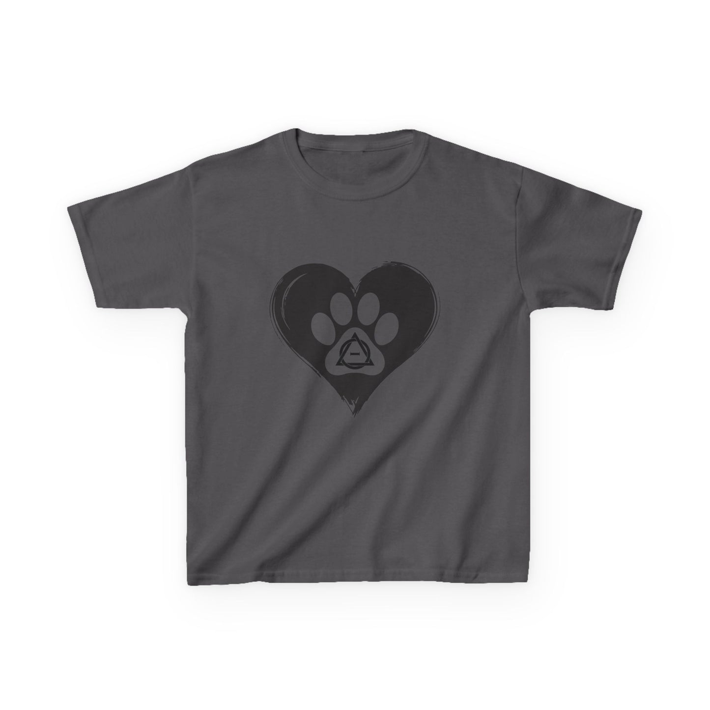Therian Gear, Kids Tee, Therian Delta Symbol Paw Print Heart Design - Children's T-Shirt, Kid's Shirt, Youth Top, Cute Tee