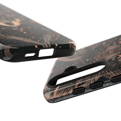 Wolf Phone Case, Tough Cases for Animal Lovers, Unique Gift, Boho Style, Nature Phone Cover, Galaxy Design, Therian