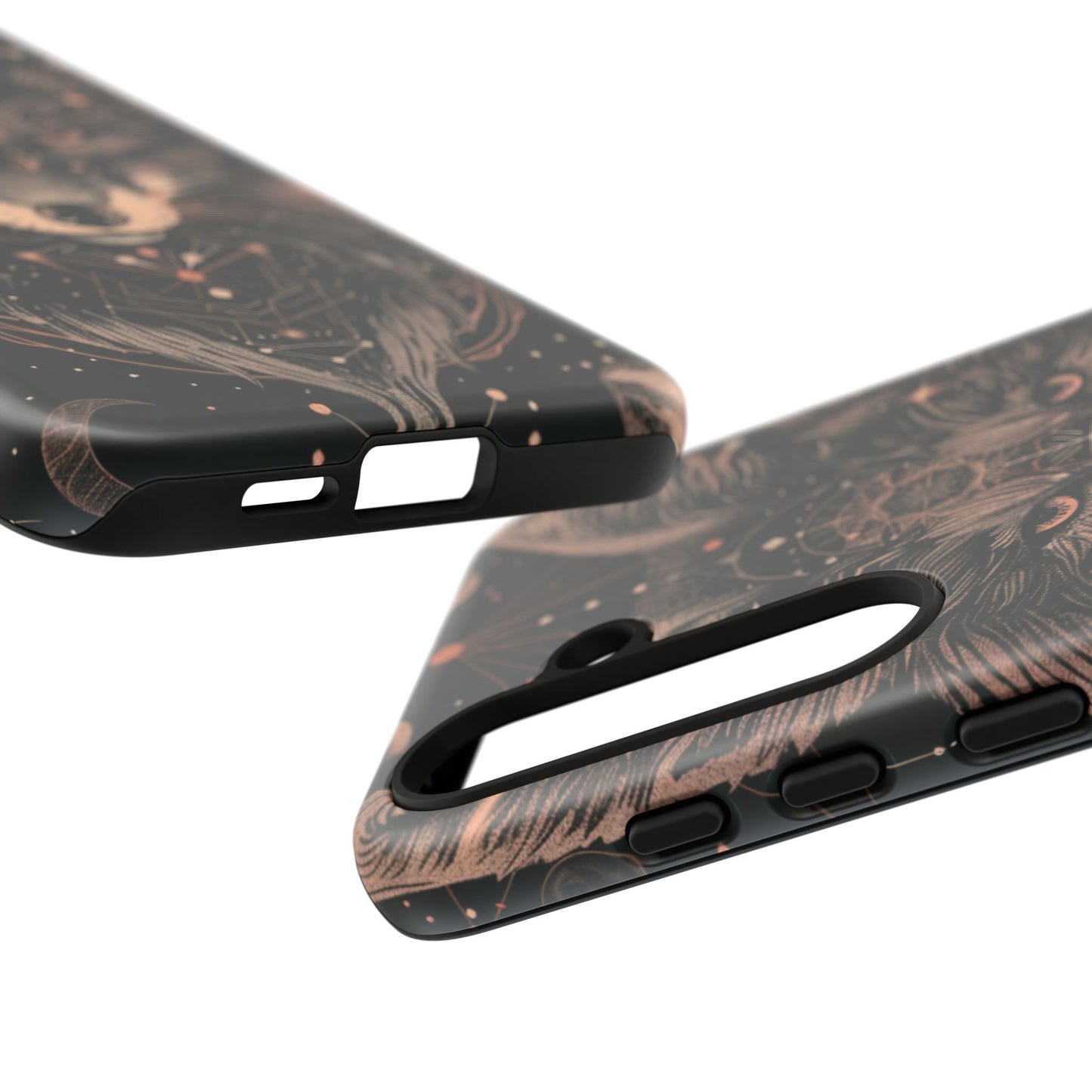 Wolf Phone Case, Tough Cases for Animal Lovers, Unique Gift, Boho Style, Nature Phone Cover, Galaxy Design, Therian