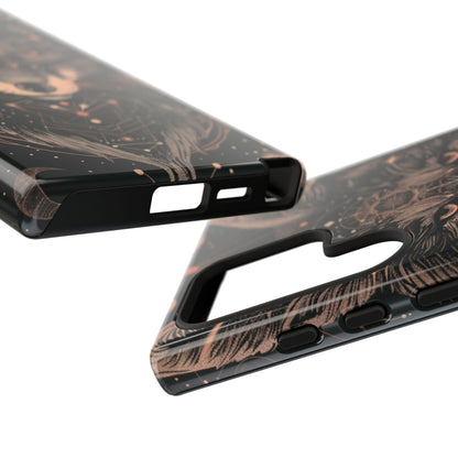 Wolf Phone Case, Tough Cases for Animal Lovers, Unique Gift, Boho Style, Nature Phone Cover, Galaxy Design, Therian