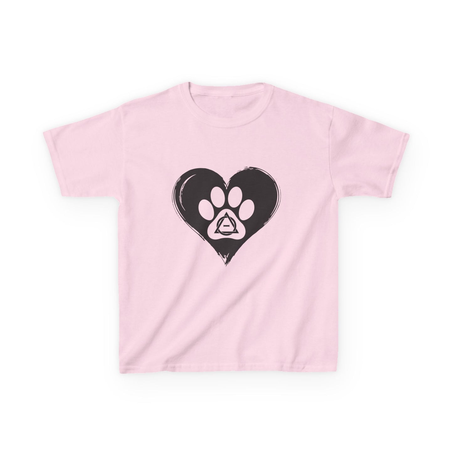 Therian Gear, Kids Tee, Therian Delta Symbol Paw Print Heart Design - Children's T-Shirt, Kid's Shirt, Youth Top, Cute Tee