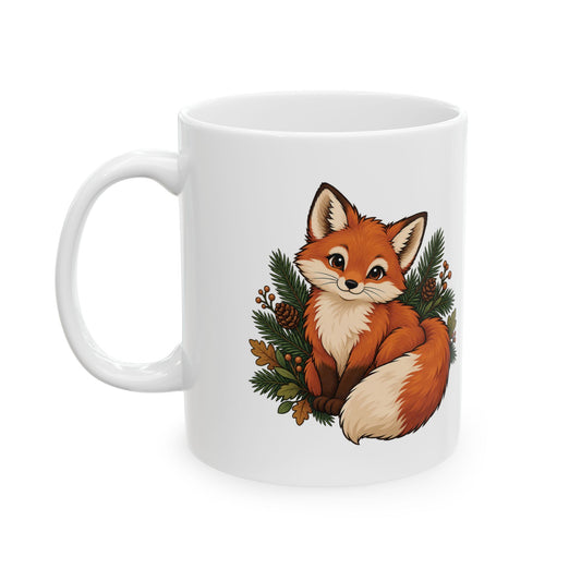 CountryCanvas Woodland Fox Ceramic Mug – 11oz