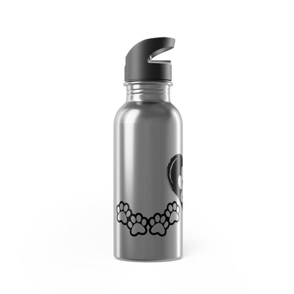 Therian Gear, Water Bottle, therian symbol in a heart design - Stainless Steel Tumbler, Cup with Straw, 20oz