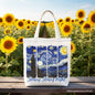 Vincent Van Gogh The Starry Night Canvas Tote Bag, Famous Painting Gift Shopper