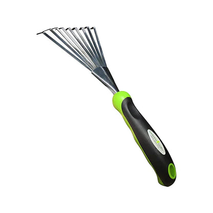 Stainless Steel 6pc Gardening Tool Set (Includes Trowel Transplanter Rake Weeder Cultivator Fork)